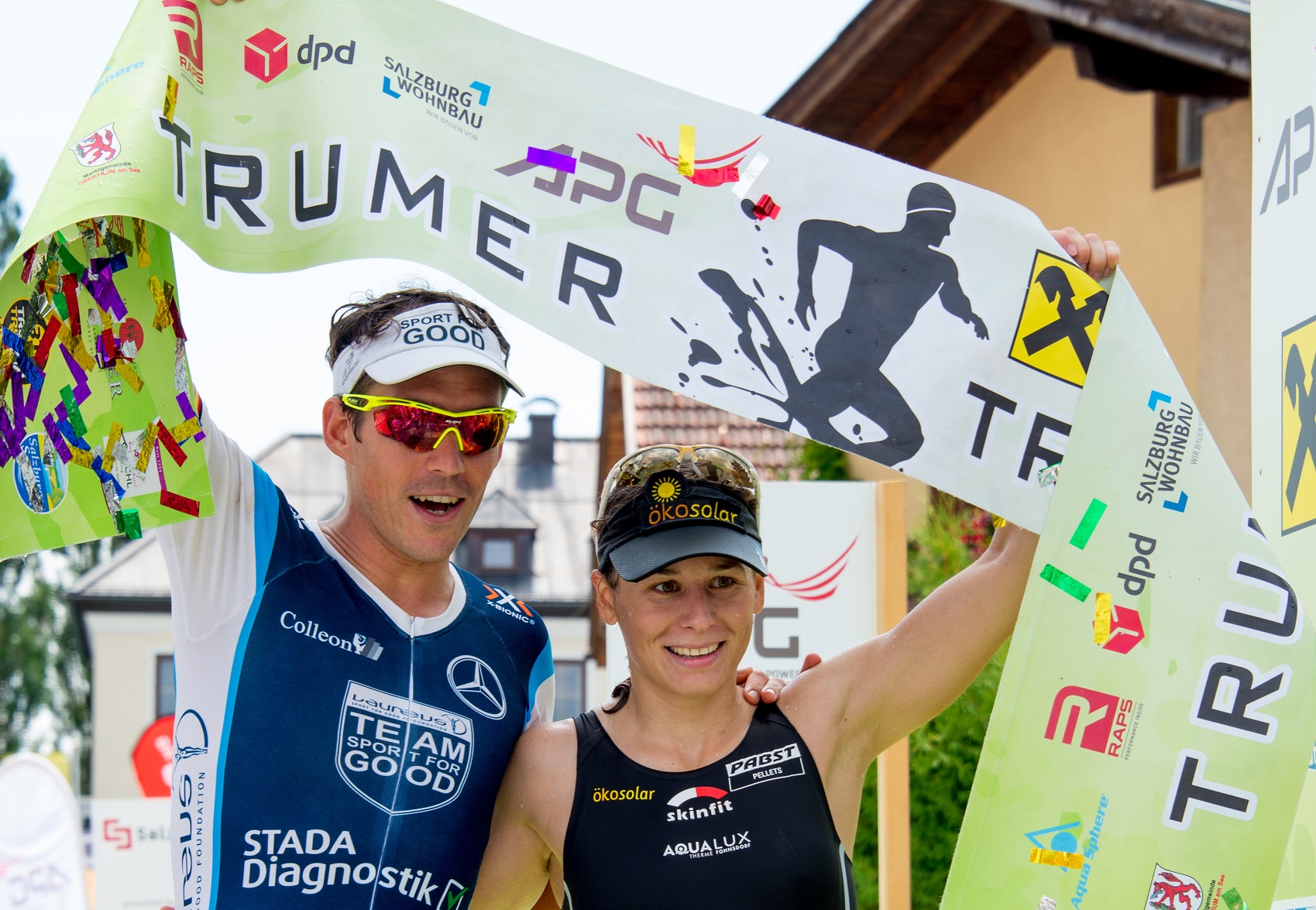 Reichel und Slavinec siegen über die Mitteldistanz beim Trumer Triathlon